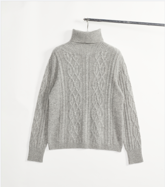 Pull col roulé femme cachemire