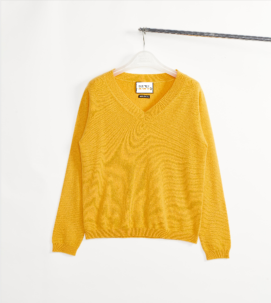 Pull cachemire femme col V